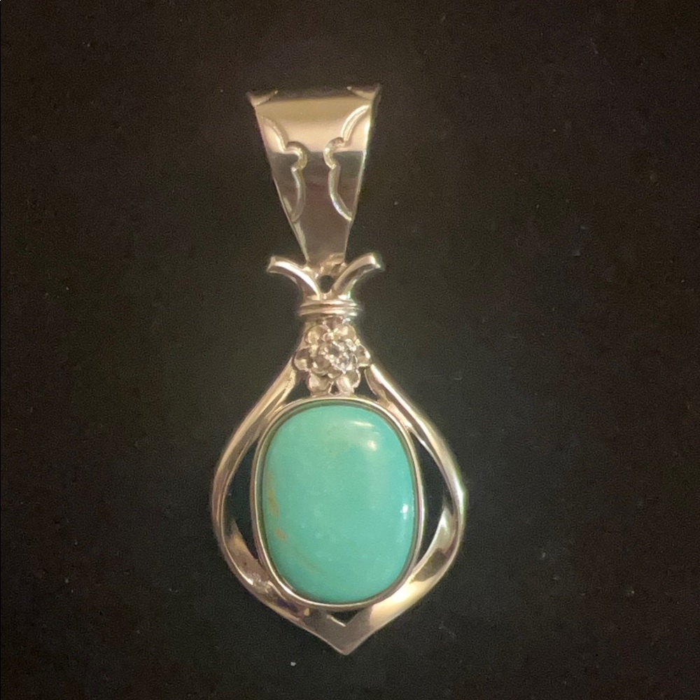 925 STERLING SILVER TURQUOISE PENDANT